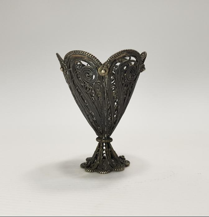 OSMANLI DÖNEMİ TELKARİ GÜMÜŞ FİNCAN ZARFI 