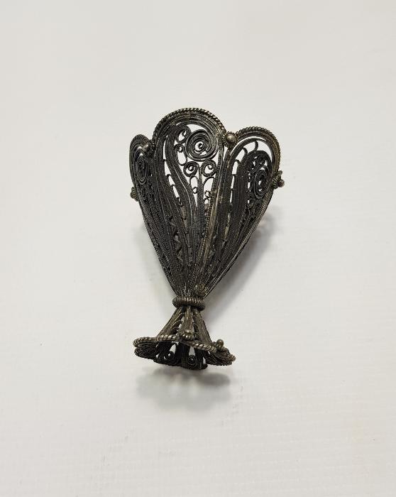 OSMANLI DÖNEMİ TELKARİ GÜMÜŞ FİNCAN ZARFI 