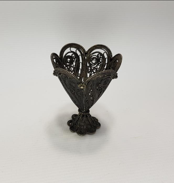 OSMANLI DÖNEMİ TELKARİ GÜMÜŞ FİNCAN ZARFI 