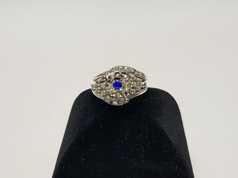 SAFİR TAŞLI PIRLANTA YÜZÜK 