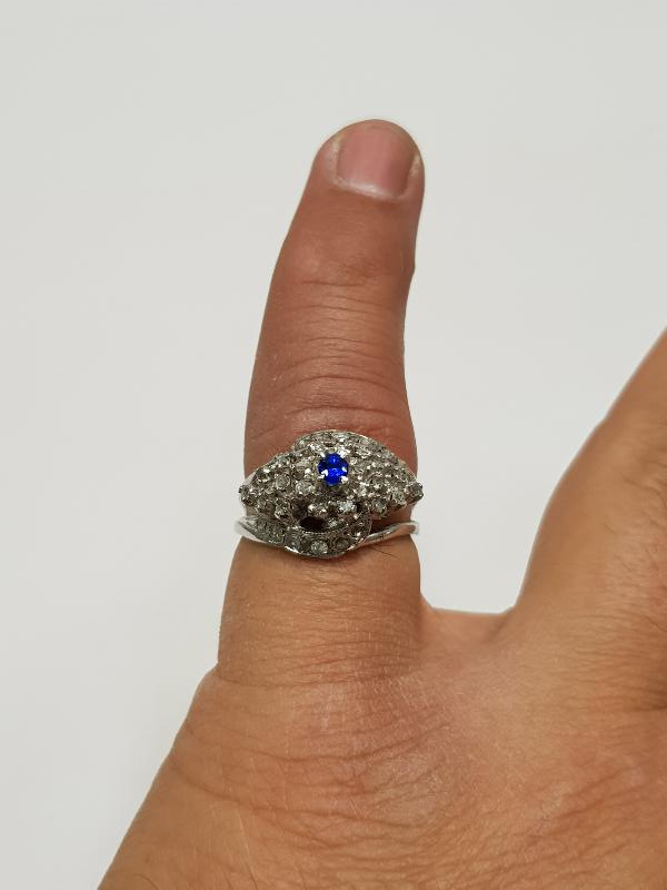 SAFİR TAŞLI PIRLANTA YÜZÜK 