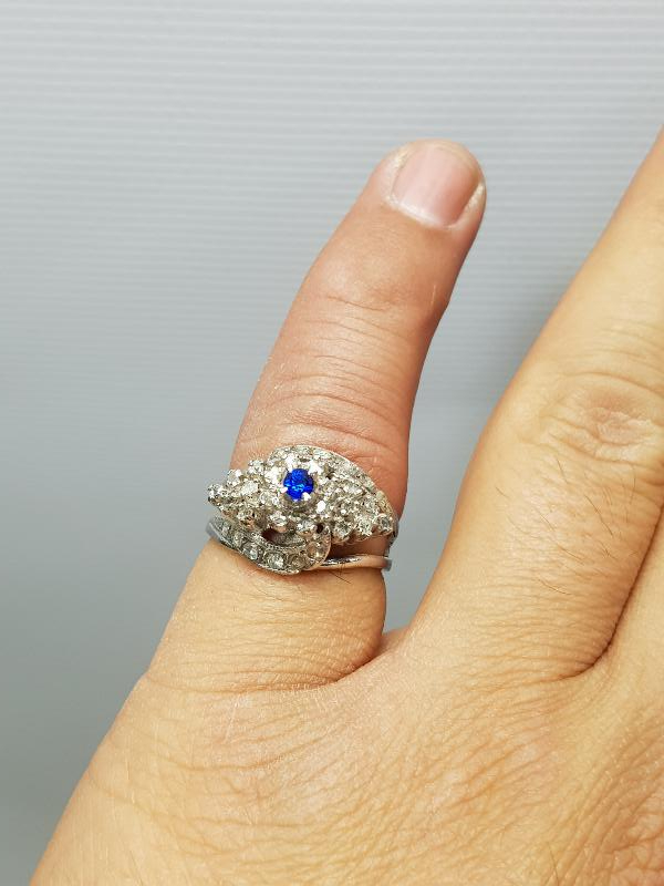 SAFİR TAŞLI PIRLANTA YÜZÜK 