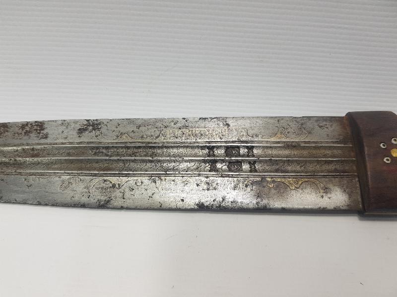 OSMANLI DÖNEMİ ÇOK NADİR ALTIN KAKMA YAZILI KAFKAS KAMASI 