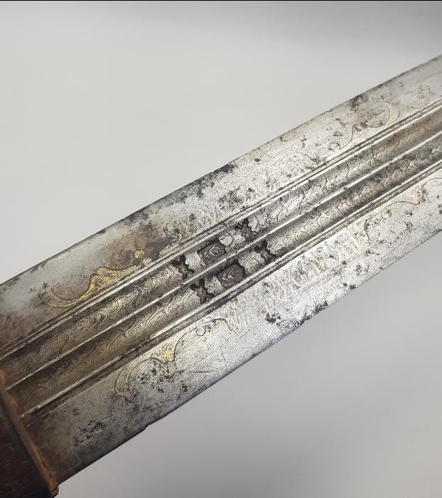 OSMANLI DÖNEMİ ÇOK NADİR ALTIN KAKMA YAZILI KAFKAS KAMASI 