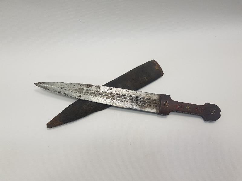 OSMANLI DÖNEMİ ÇOK NADİR ALTIN KAKMA YAZILI KAFKAS KAMASI 