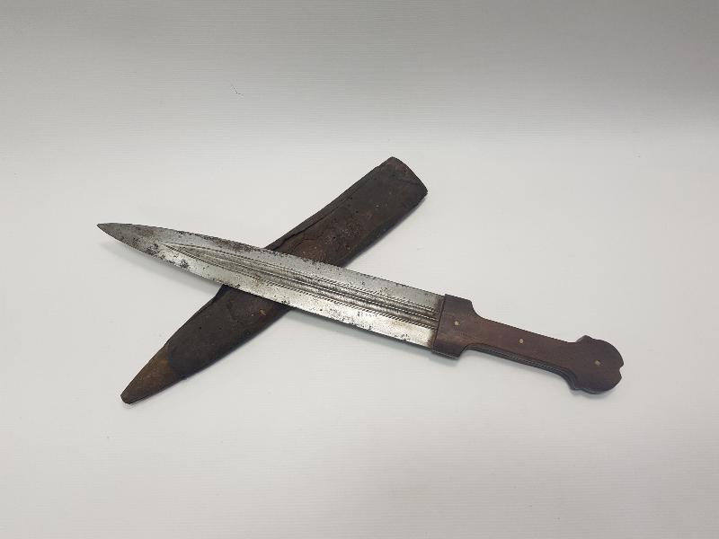 OSMANLI DÖNEMİ ÇOK NADİR ALTIN KAKMA YAZILI KAFKAS KAMASI 