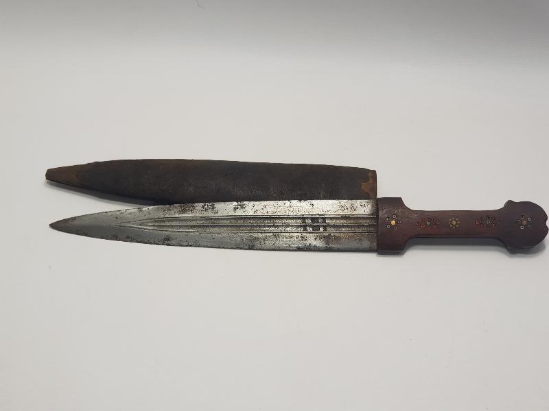 OSMANLI DÖNEMİ ÇOK NADİR ALTIN KAKMA YAZILI KAFKAS KAMASI 