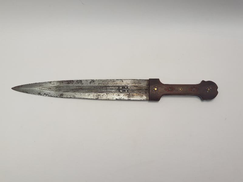 OSMANLI DÖNEMİ ÇOK NADİR ALTIN KAKMA YAZILI KAFKAS KAMASI 