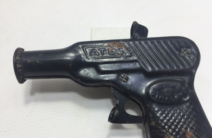 ATEŞ MARKA ANTİKA METAL MANTAR TABANCASI