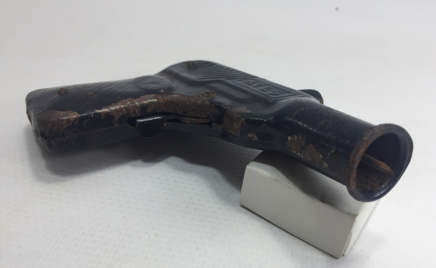 ATEŞ MARKA ANTİKA METAL MANTAR TABANCASI