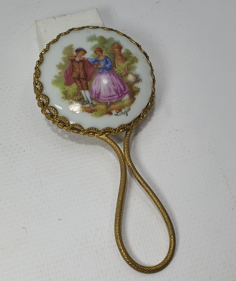 1900 BAŞLARI SANATÇI İŞİ LİMOGESS MARKA EL AYNASI