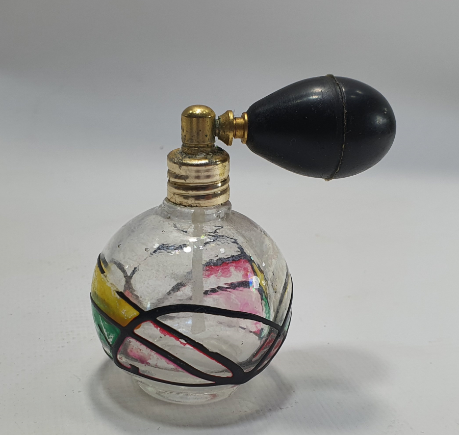 1900 BAŞLARI ÜZERİ EL BOYAMA PARFÜM ŞİŞESİ