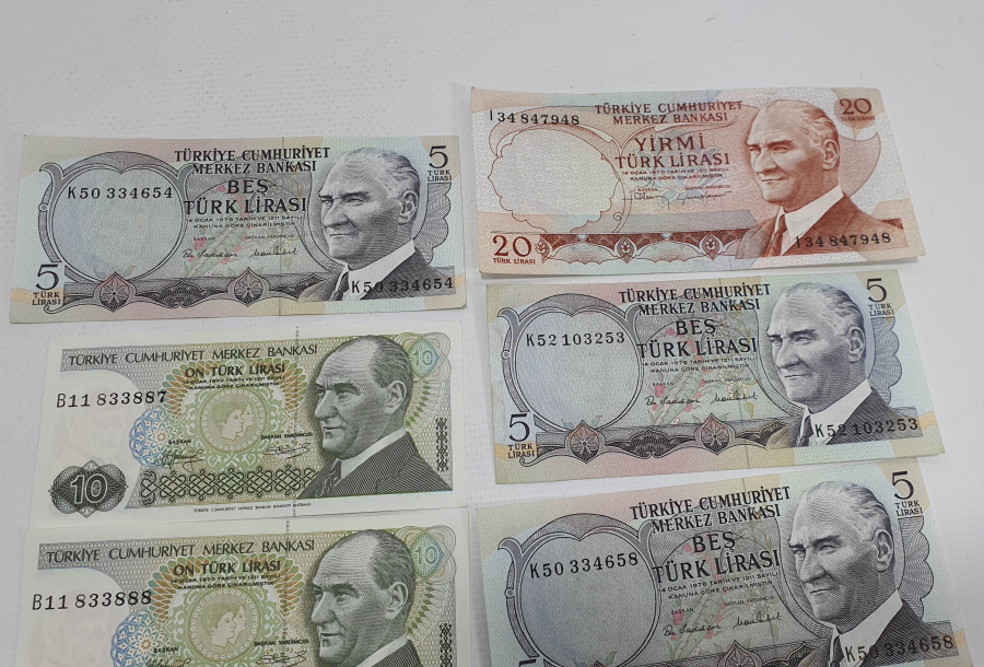 1980 LERDEN ÇİL KONDİSYONDA 5-10-20 LİRA