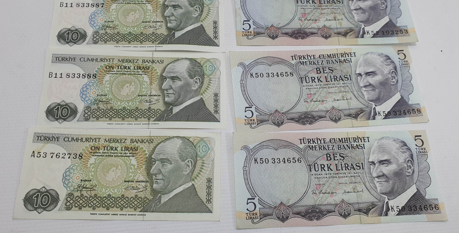 1980 LERDEN ÇİL KONDİSYONDA 5-10-20 LİRA