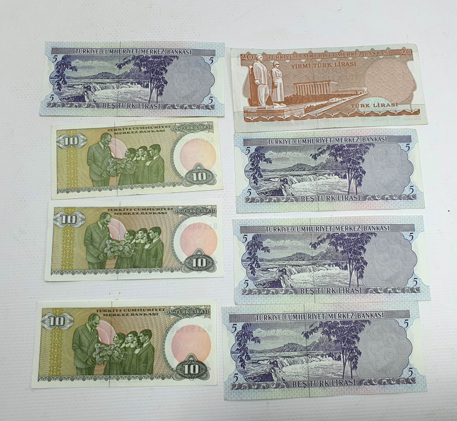 1980 LERDEN ÇİL KONDİSYONDA 5-10-20 LİRA