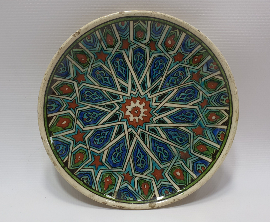 AZİM USTA YAPIMI EL BOYAMA KÜTAHYA DUVAR TABAĞI