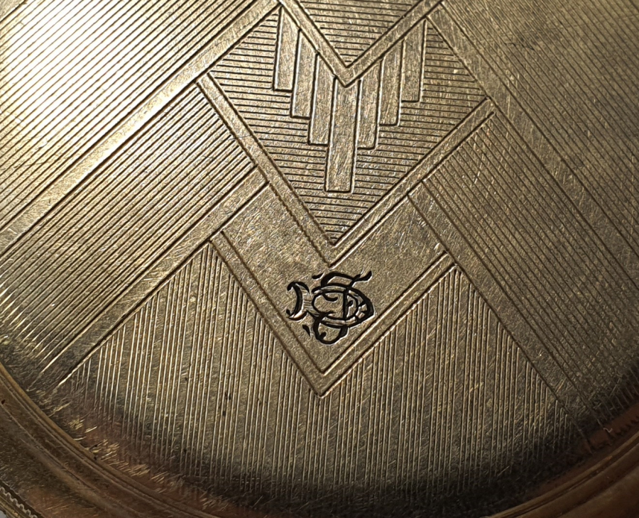 CHORONOMETRE MARKA OSMANLI DÖNEMİ AVCI KASA ORJİNAL KÖSTEĞİYLE ALTIN KAPLAMA KURMALI CEP SAATİ