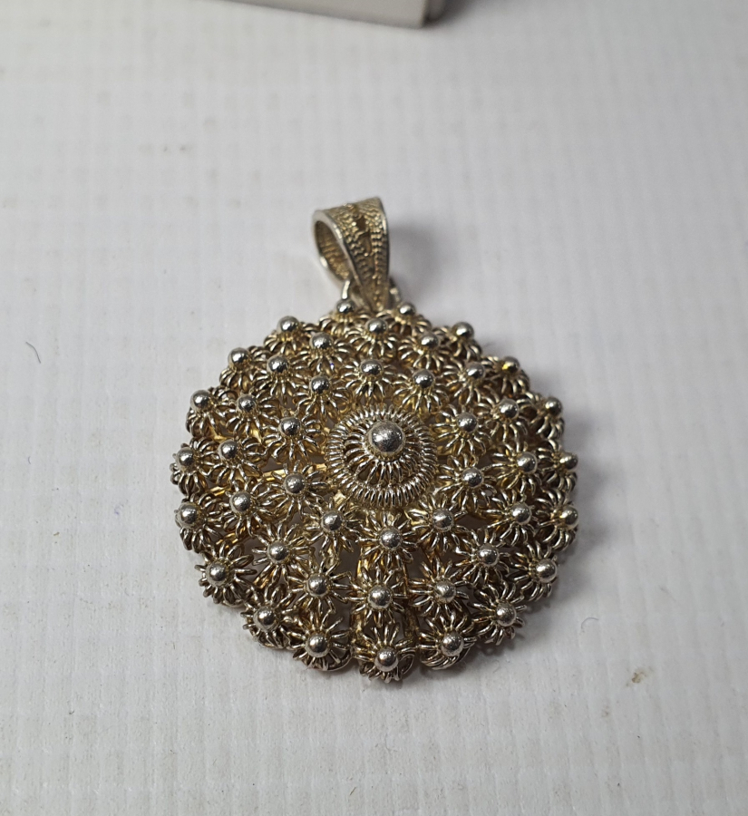 GÜVERSE İŞÇİLİKLİ GÜMÜŞ KOLYE UCU