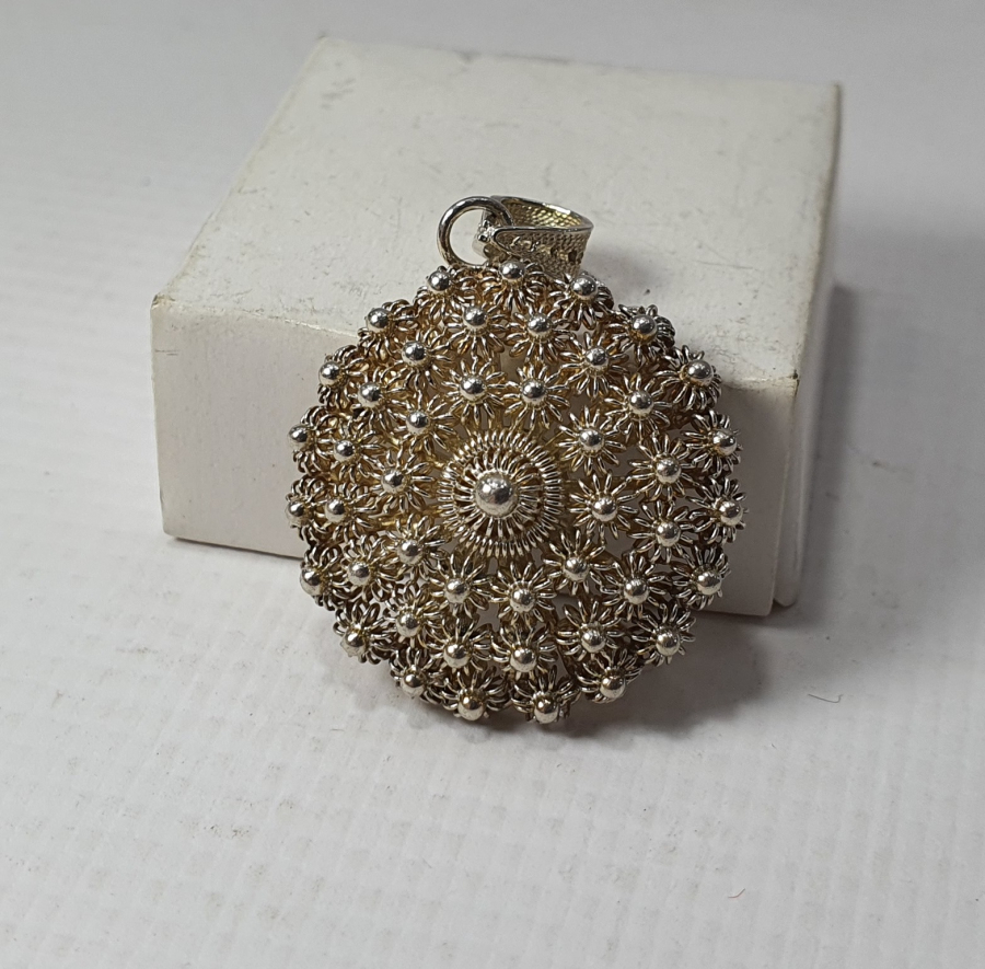 GÜVERSE İŞÇİLİKLİ GÜMÜŞ KOLYE UCU