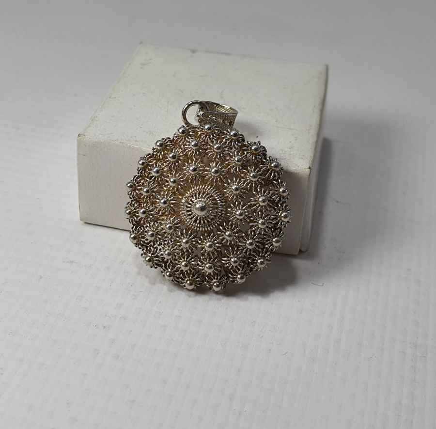 GÜVERSE İŞÇİLİKLİ GÜMÜŞ KOLYE UCU