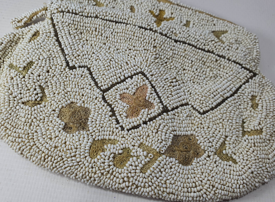 OSMANLI DÖNEMİ ÇOK NADİR OPAL BONCUKLU RUM İŞİ GELİN ÇANTASI