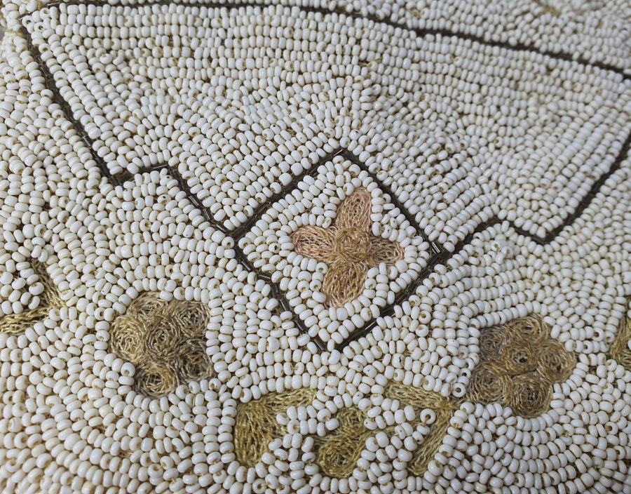 OSMANLI DÖNEMİ ÇOK NADİR OPAL BONCUKLU RUM İŞİ GELİN ÇANTASI