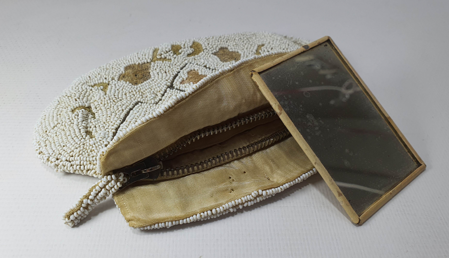 OSMANLI DÖNEMİ ÇOK NADİR OPAL BONCUKLU RUM İŞİ GELİN ÇANTASI