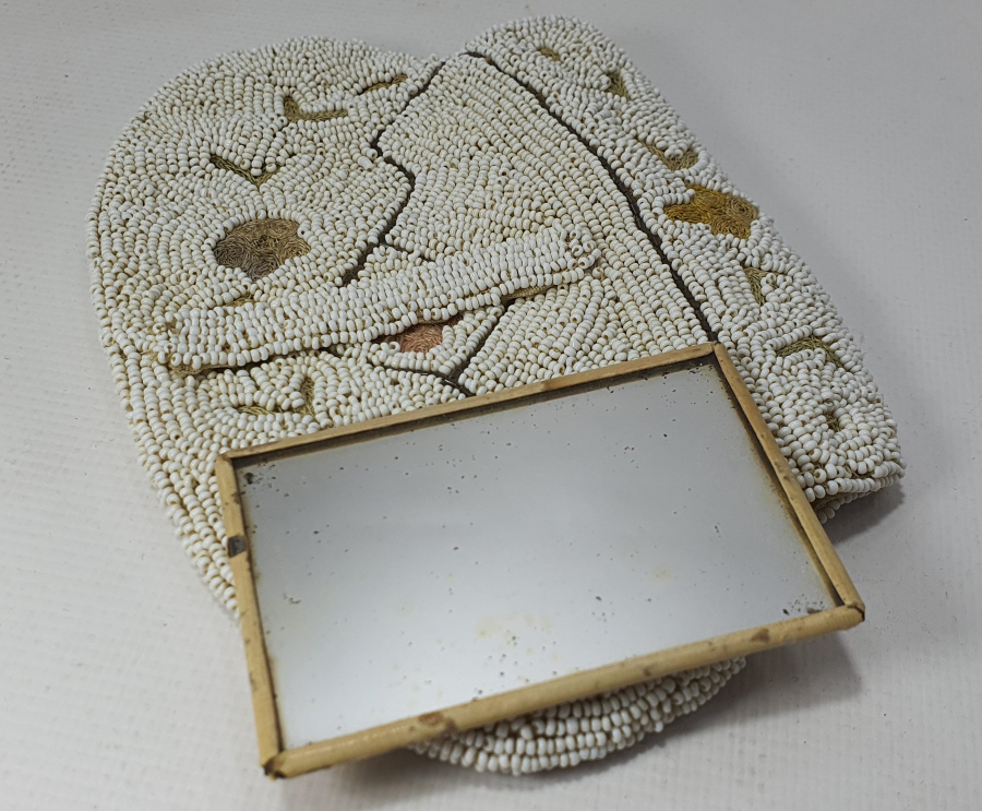 OSMANLI DÖNEMİ ÇOK NADİR OPAL BONCUKLU RUM İŞİ GELİN ÇANTASI