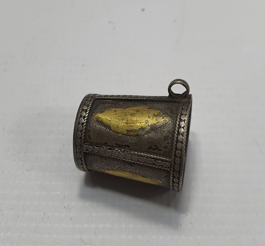 OSMANLI DÖNEMİ GÜMÜŞ ÜZERİ ALTIN SIVAMA TERZİ YÜKSÜĞÜ