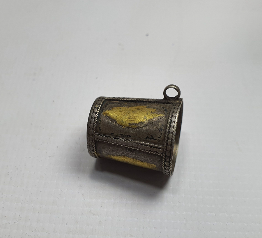 OSMANLI DÖNEMİ GÜMÜŞ ÜZERİ ALTIN SIVAMA TERZİ YÜKSÜĞÜ