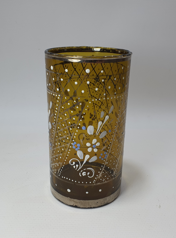 OSMANLI DÖNEMİ ALTI USTA İMZALI NADİR MİNELİ BARDAK