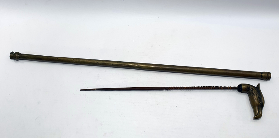 OSMANLI DÖNEMİ KARTAL BAŞLI NADİR GİZLİ ŞİŞ BASTON