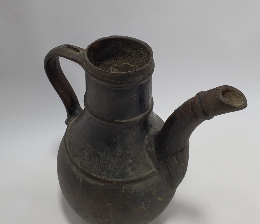 OSMANLI DÖNEMİ RUM İŞİ DEMİR DÖKÜM İBRİK SÜRAHİ