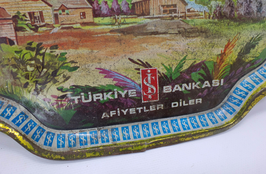 1950 LERDEN İŞ BANKASI HATIRASİ TEPSİ
