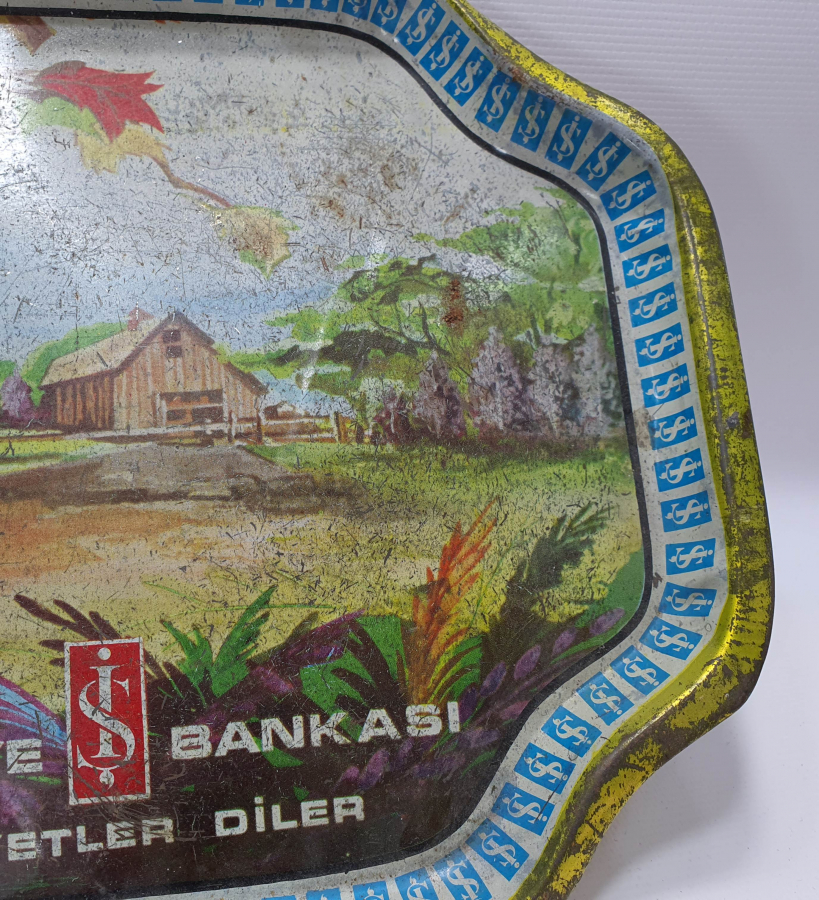 1950 LERDEN İŞ BANKASI HATIRASİ TEPSİ