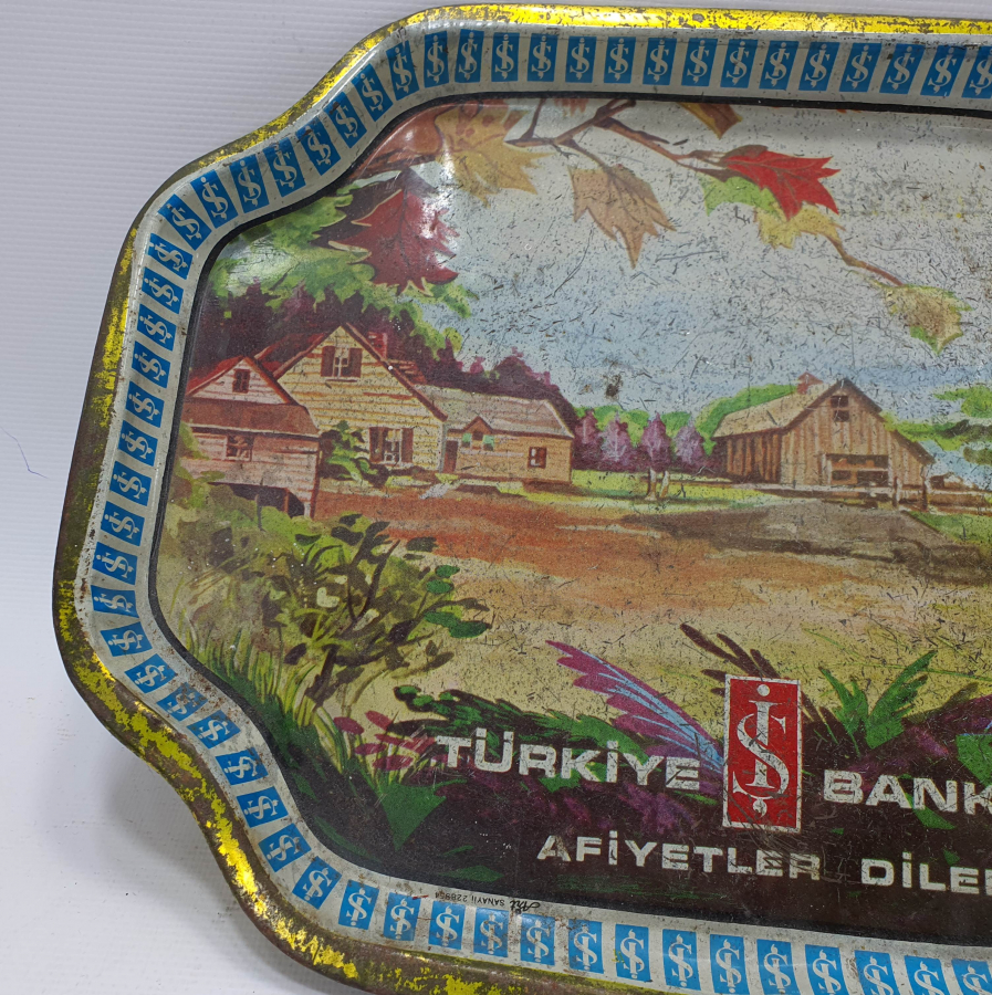 1950 LERDEN İŞ BANKASI HATIRASİ TEPSİ