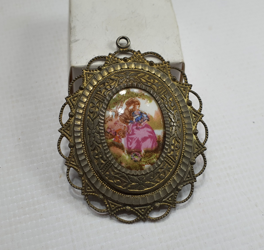 ÜZERİ EL BOYAMA AVRUPA BÜYÜK BOY KOLYE