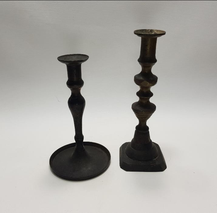 OSMANL DÖNEMİ SÜLEYMANİYE İŞİ İKİ ADET ŞAMDAN 