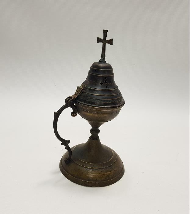 OSMANLI DÖNEMİ RUM İŞİ HAÇLI BUHURDANLIK 