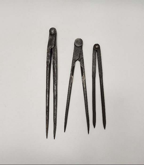 OSMANLI DÖNEMİ ÜÇ ADET DEMİR PERGEL 