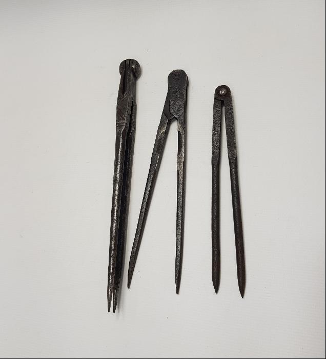 OSMANLI DÖNEMİ ÜÇ ADET DEMİR PERGEL 