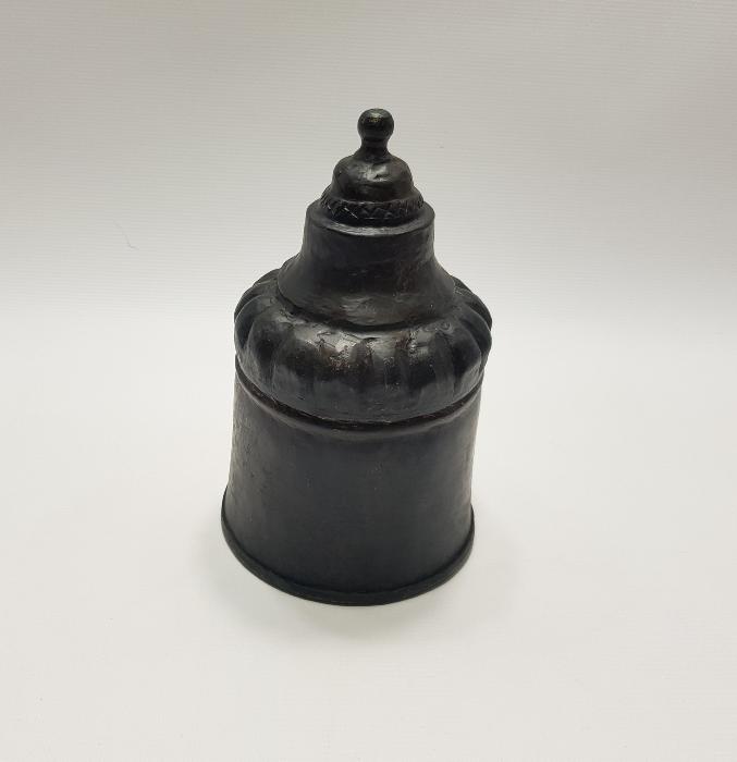 OSMANLICA YAZILI BAKIR KAHVE KUTUSU 