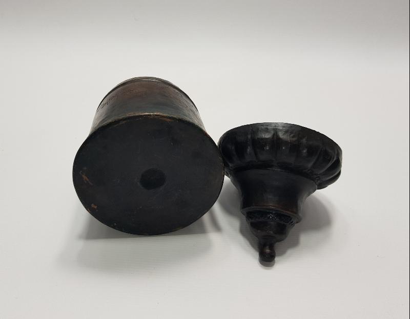 OSMANLICA YAZILI BAKIR KAHVE KUTUSU 