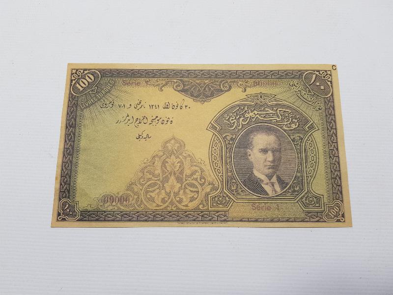 1. EMİSYON MATBU BASKI 100 LİRA