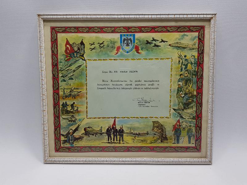 HAVA KUVVETLERİ KOMUTANLIĞI TAKDİR BELGESİ 