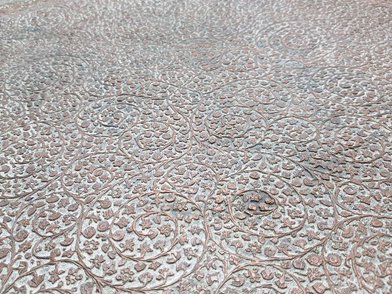 OSMANLI DÖNEMİ FUL KALEM İŞÇİLİKLİ HİLAL GÖRSELLİ BÜYÜK BOY NADİR BAKIR TEPSİ