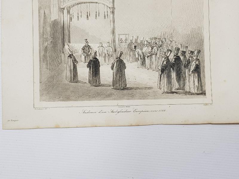 OSMANLI GRAVÜR: SARAYDA BÜYÜKELÇİNİN KABULÜ