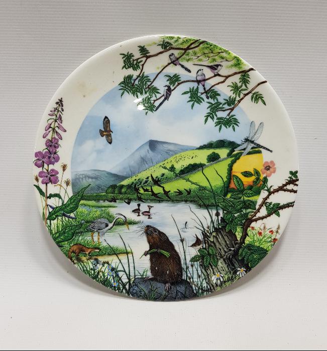 SANATÇI İMZALI EL BOYAMA PORSELEN DUVAR TABAĞI 