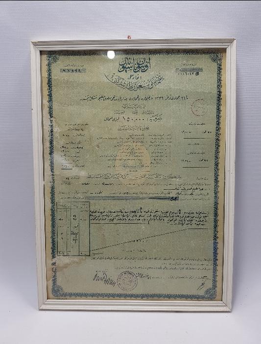 UNION NACIONAL OSMANLI SİGORTA ŞİRKETİ SİGORTA POLİÇESİ 