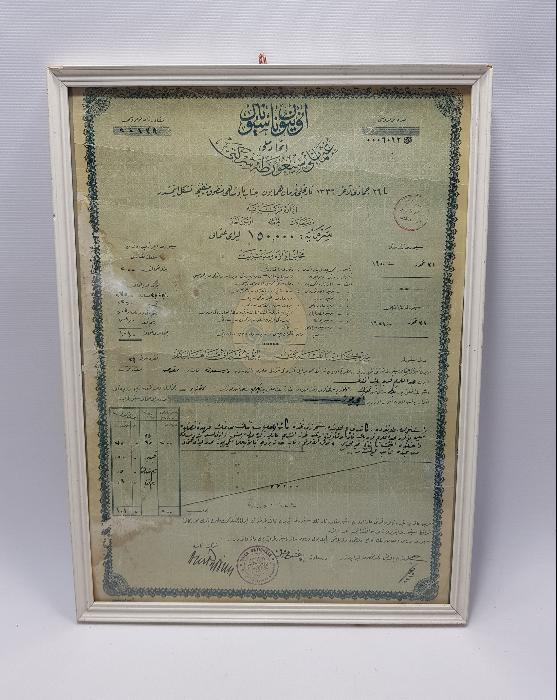 UNION NACIONAL OSMANLI SİGORTA ŞİRKETİ SİGORTA POLİÇESİ 